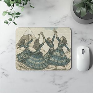 Drawn to the Pyramids I Vintage Red - Belly Dance Office Decor