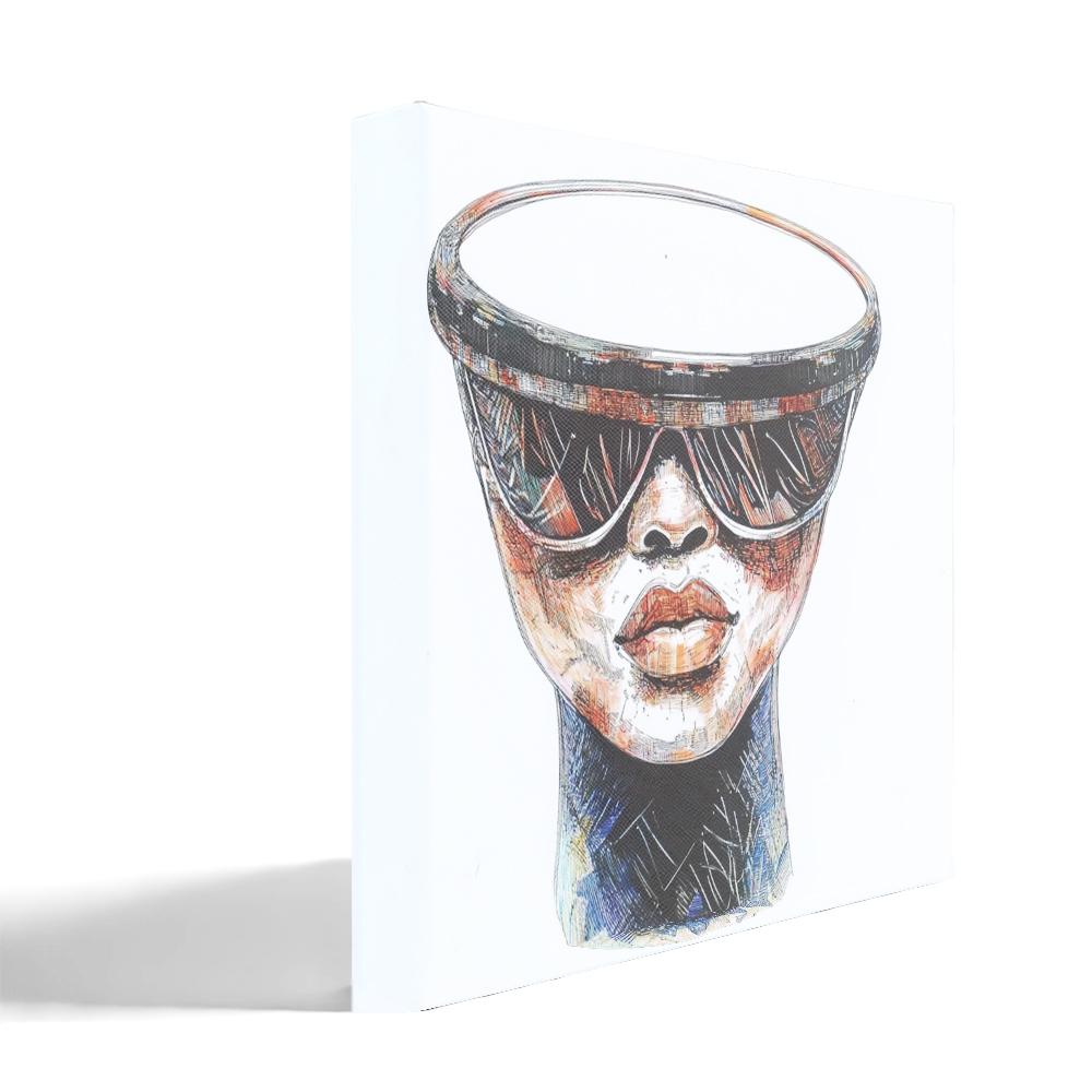 Dum Tek on the Brain I Belly Dance Canvas Art 16 in x 16 in