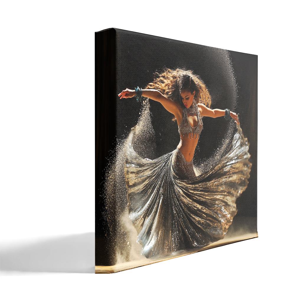 Earth Connection I Belly Dance Canvas Art 16 in x 16 in