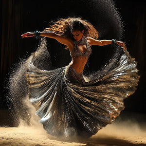 Earth Connection I Vintage Red - Belly Dance Art Download