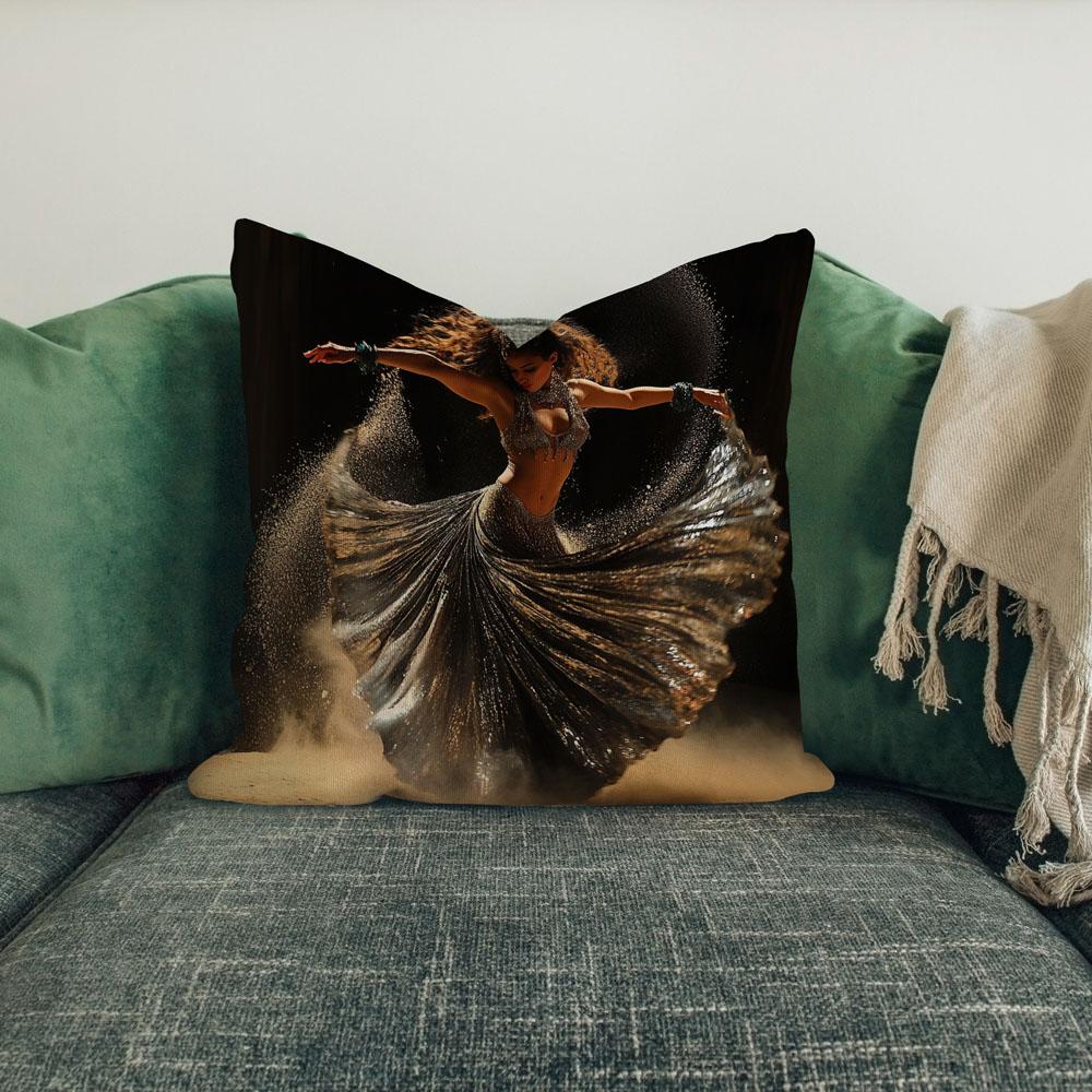 Earth Connection I Belly Dance Throw Pillow 18 in x 18 in