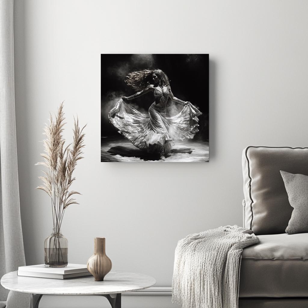 Earth Connection II Belly Dance Canvas Art 16 in x 16 in