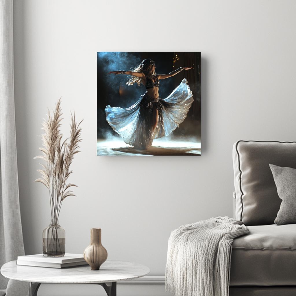 Earth Connection III Belly Dance Canvas Art 16 in x 16 in