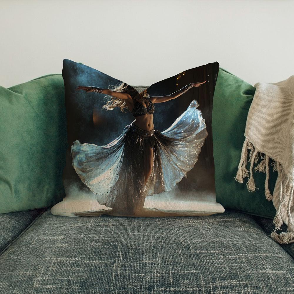 Earth Connection Iii Belly Dance Throw Pillow 18 in x 18 in