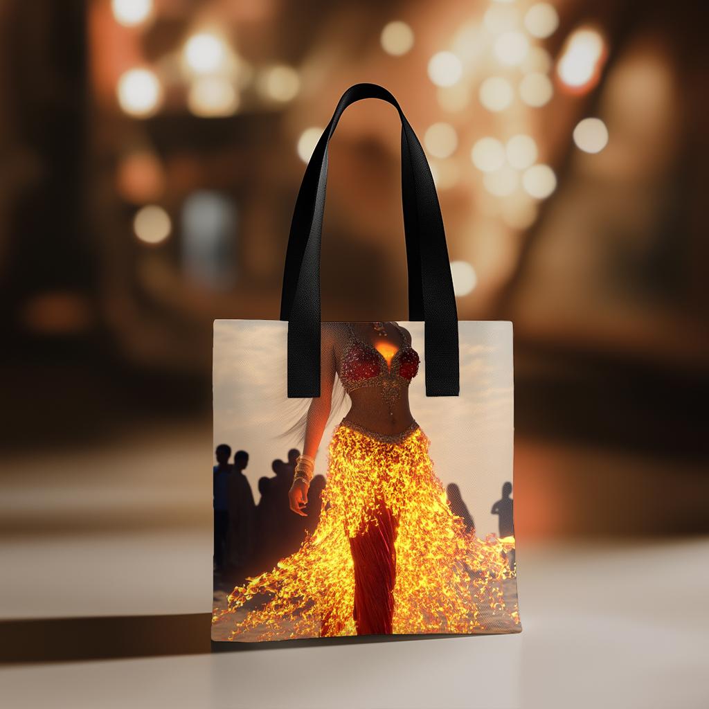 Fire Goddess Walks I Watercolor Purple - Belly Dance Fashion Tote Bag