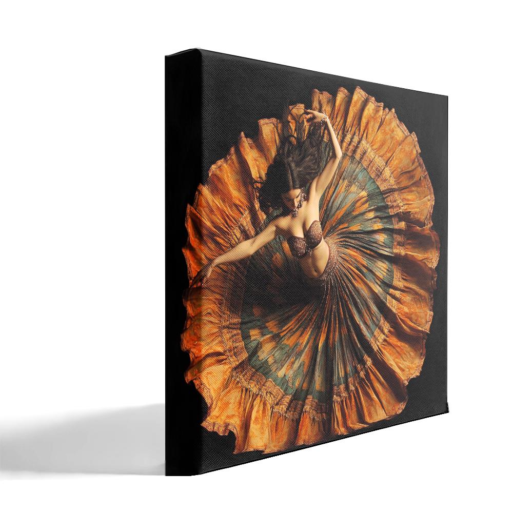 Full Circle Perspective I Belly Dance Canvas Art 16 in x 16 in