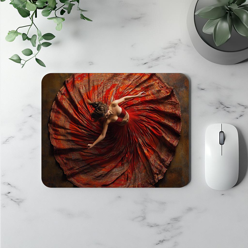 Full Circle Perspective II Vintage Red - Belly Dance Office Decor