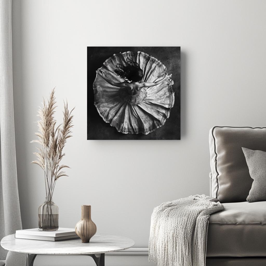 Full Circle Perspective III Belly Dance Canvas Art 16 in x 16 in