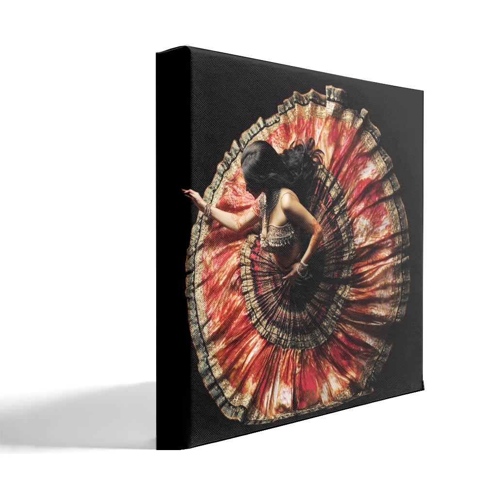 Full Circle Perspective IV Belly Dance Canvas Art 16 in x 16 in