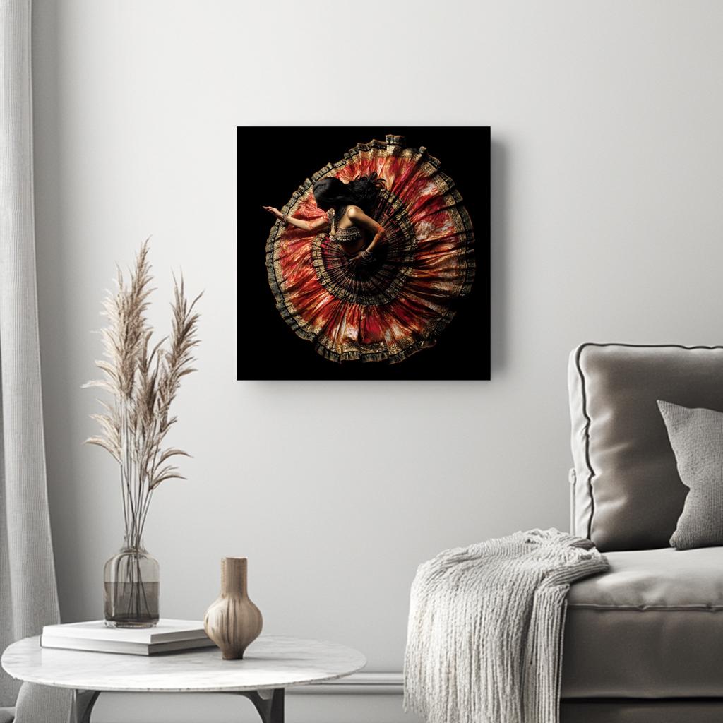 Full Circle Perspective IV Belly Dance Canvas Art 16 in x 16 in