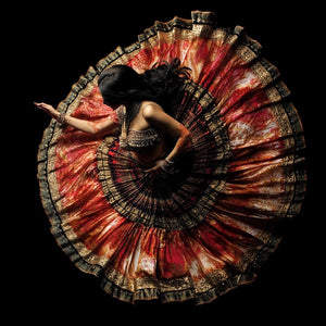 Full Circle Perspective IV Vintage Red - Belly Dance Art Download