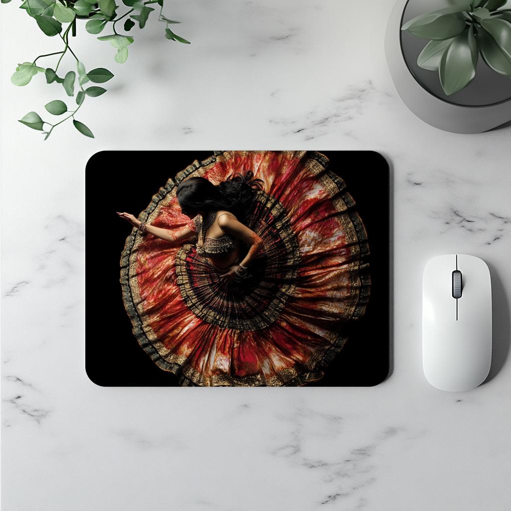 Full Circle Perspective IV Vintage Red - Belly Dance Office Decor