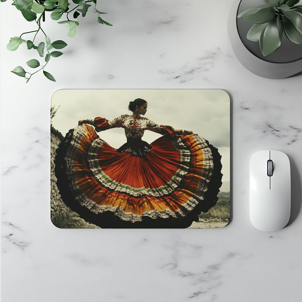 Full Circle Skirt I Vintage Red - Belly Dance Office Decor