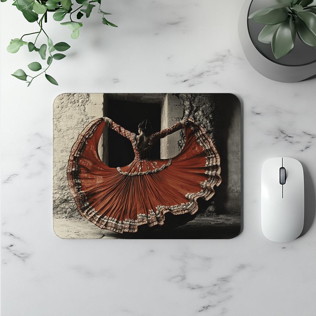 Full Circle Skirt IV Vintage Red - Belly Dance Office Decor