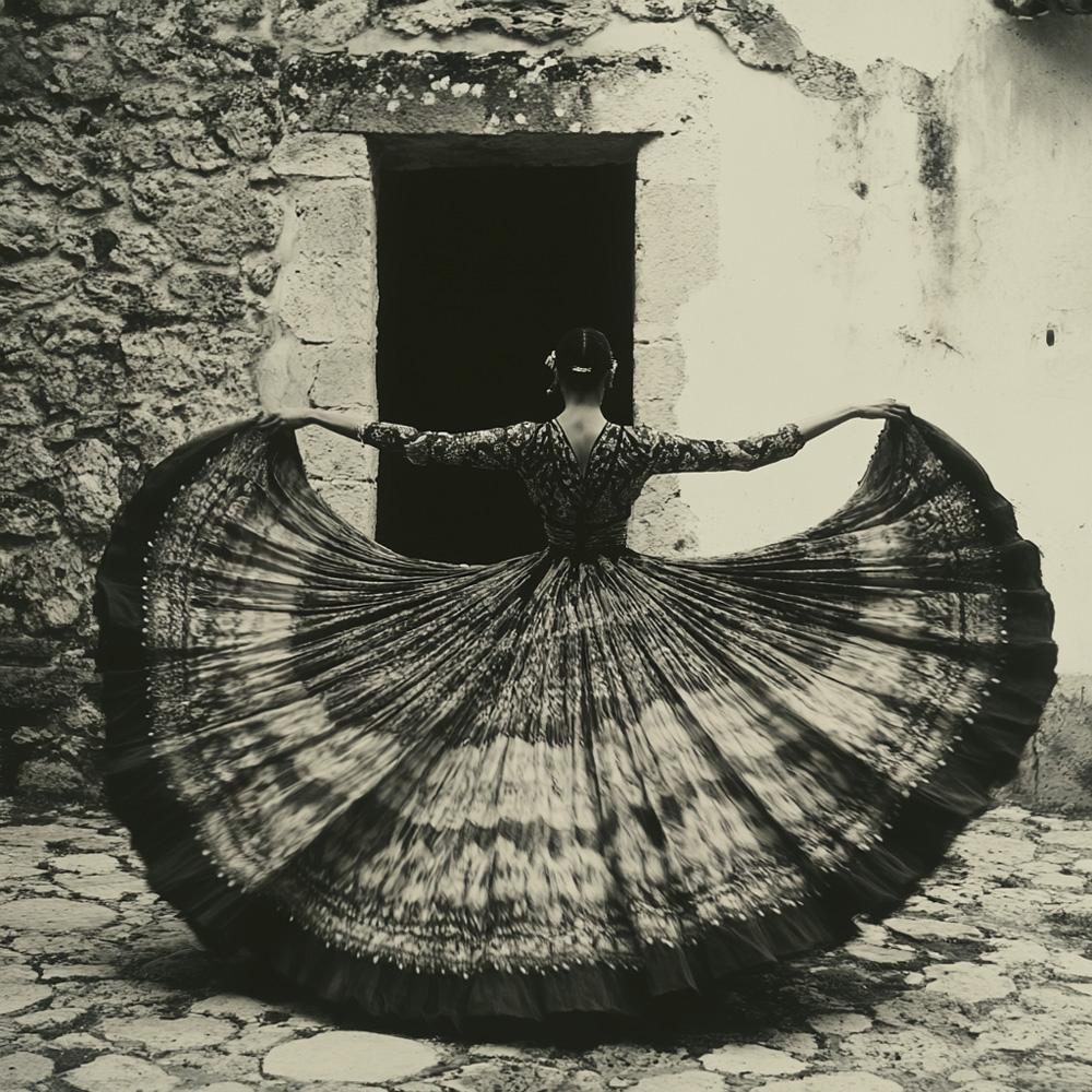 Full Circle Skirt IX Vintage Red - Belly Dance Art Download