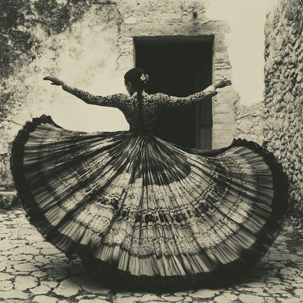 Full Circle Skirt VI Vintage Red - Belly Dance Art Download