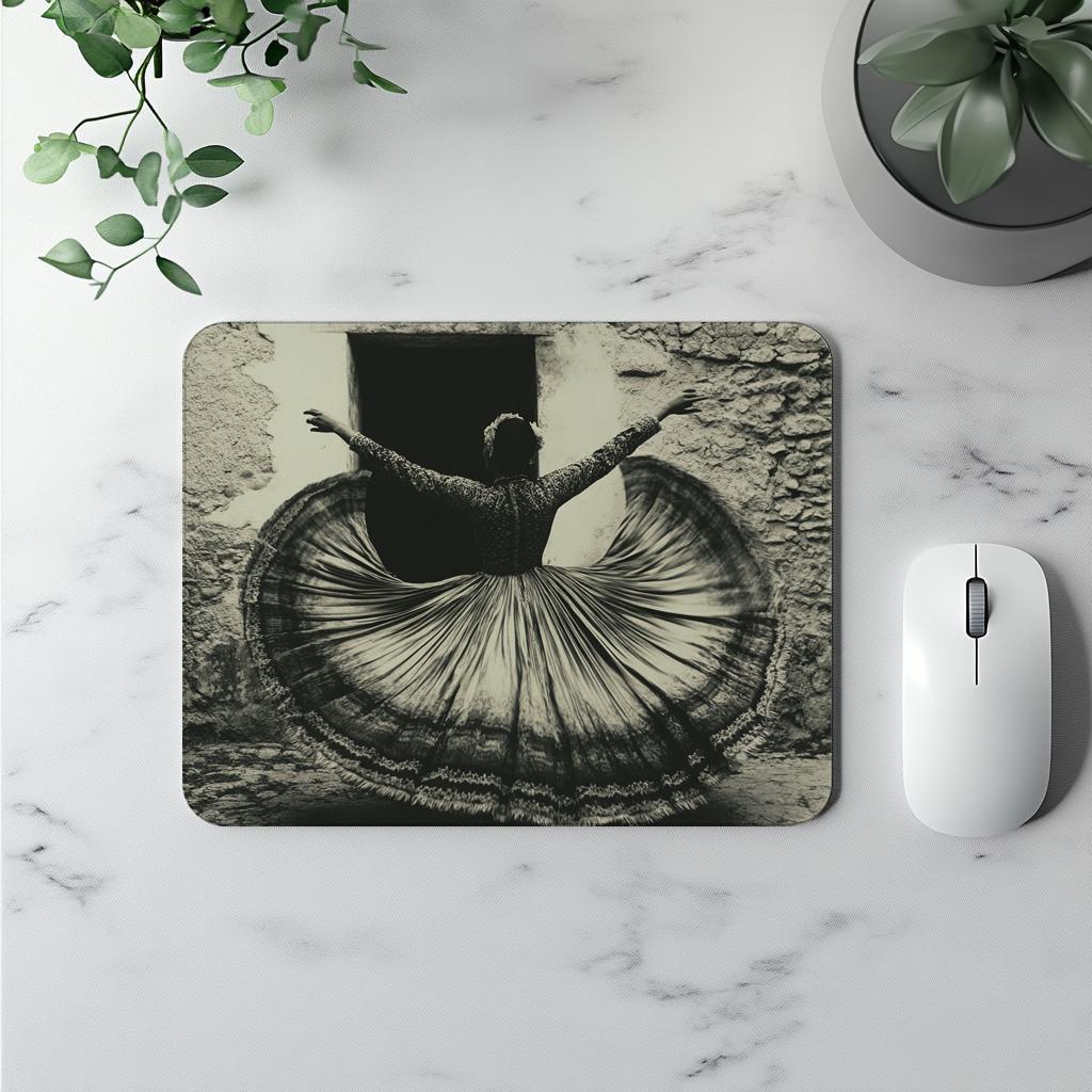 Full Circle Skirt VII Vintage Red - Belly Dance Office Decor