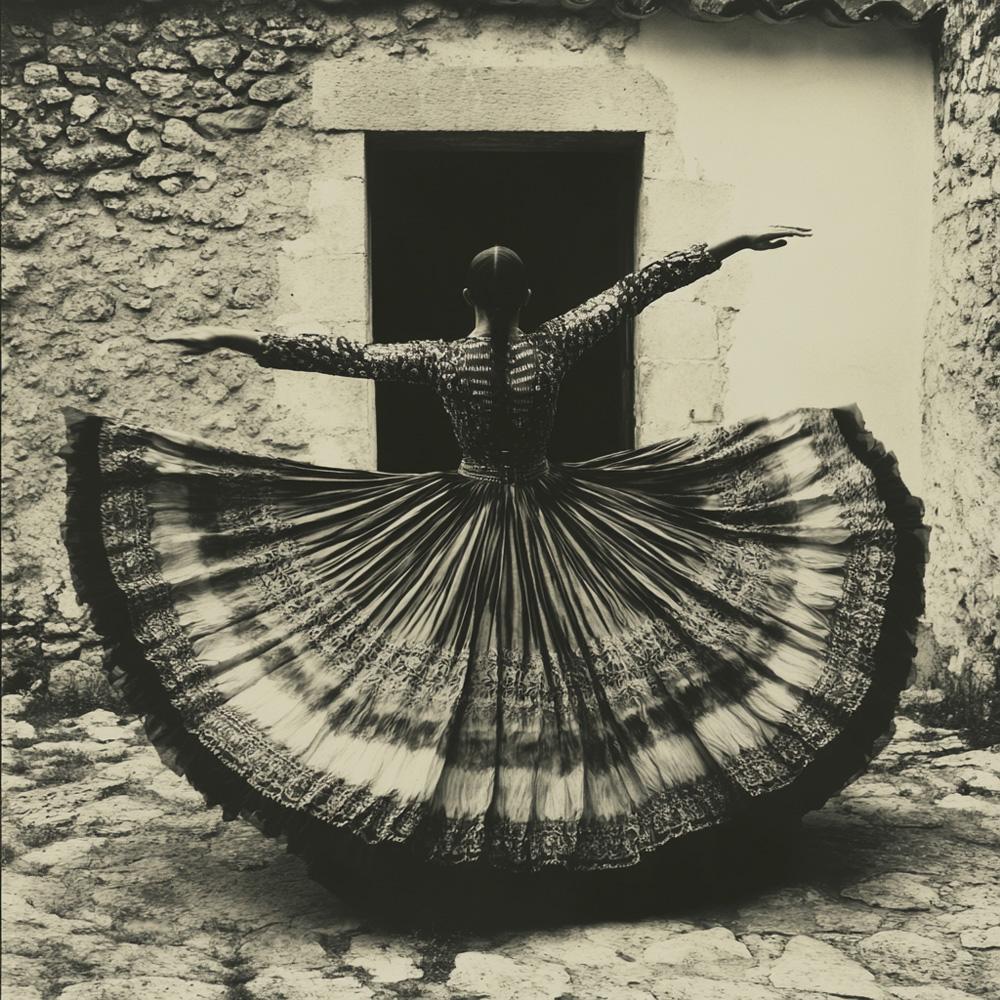 Full Circle Skirt VIII Vintage Red - Belly Dance Art Download