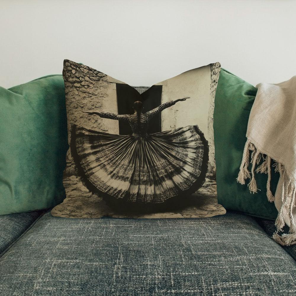 Full Circle Skirt Viii Belly Dance Throw Pillow 18 in x 18 in