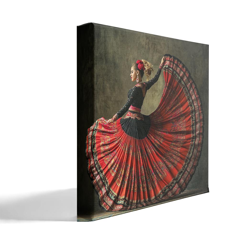 Full Circle Skirt X Belly Dance Canvas Art 16 in x 16 in