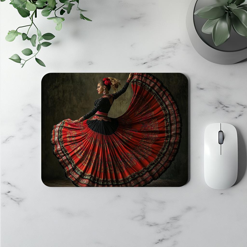 Full Circle Skirt X Vintage Red - Belly Dance Office Decor