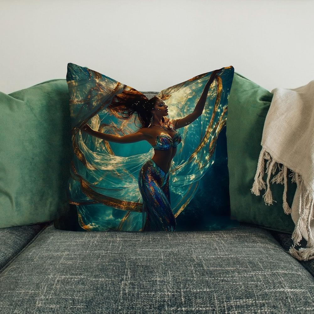 Grace Submerged I Belly Dance Throw Pillow 18 in x 18 in