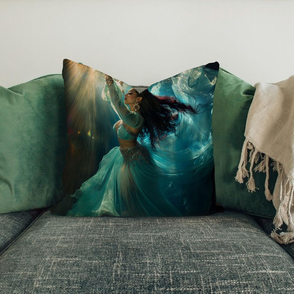 Grace Submerged Iii Belly Dance Throw Pillow 18 in x 18 in