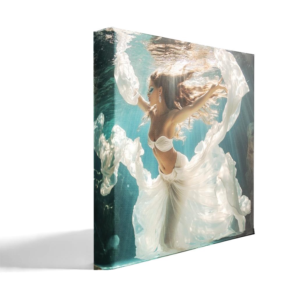 Grace Submerged IV Belly Dance Canvas Art 16 in x 16 in