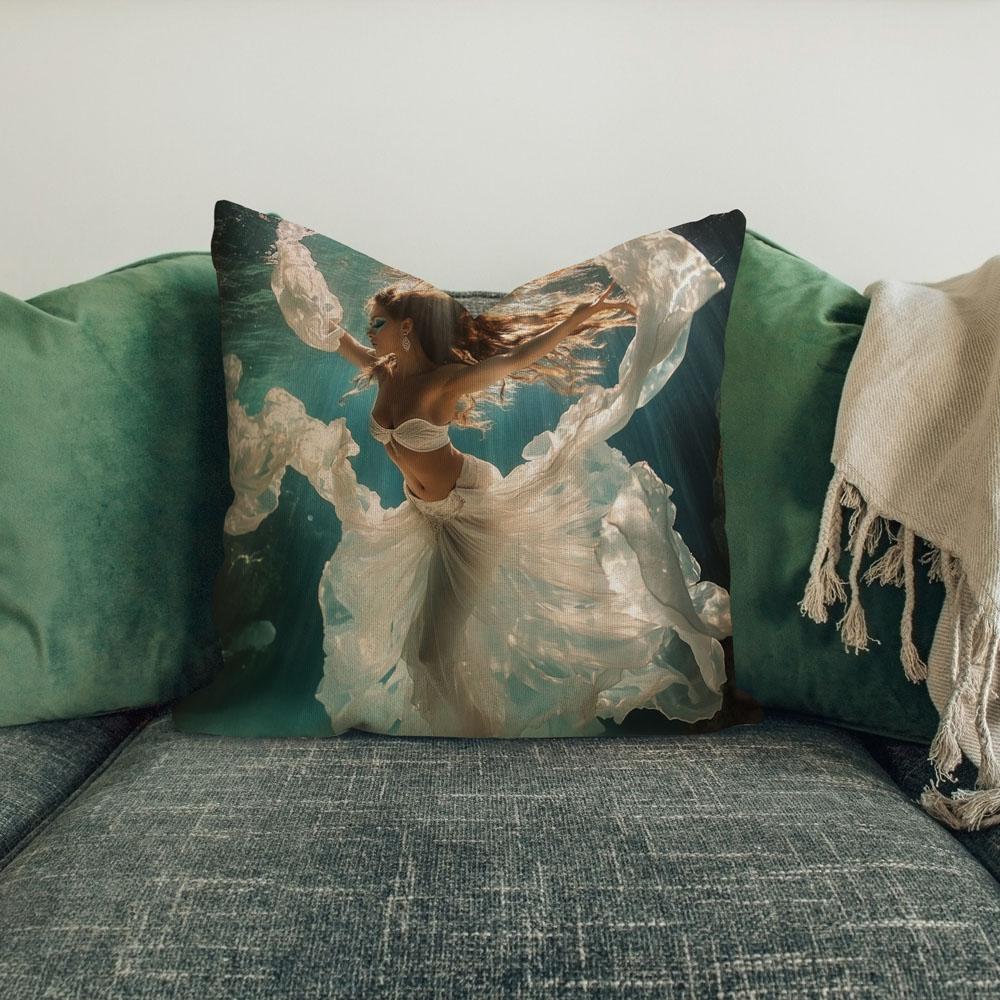 Grace Submerged Iv Belly Dance Throw Pillow 18 in x 18 in