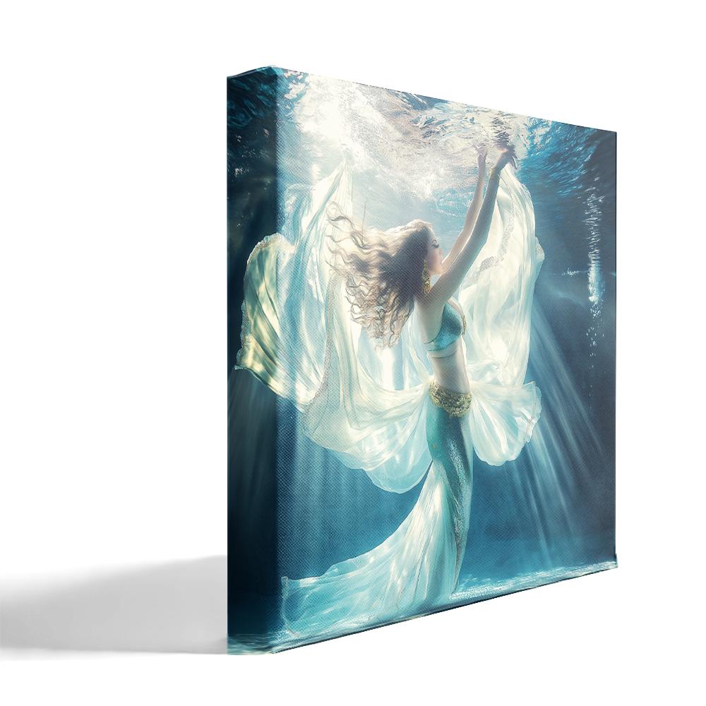 Grace Submerged V Belly Dance Canvas Art 16 in x 16 in