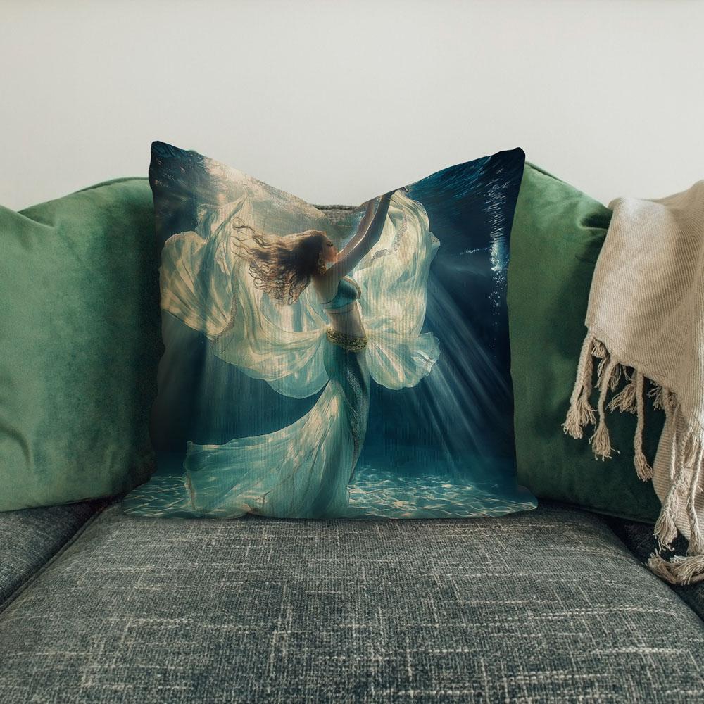 Grace Submerged V Belly Dance Throw Pillow 18 in x 18 in