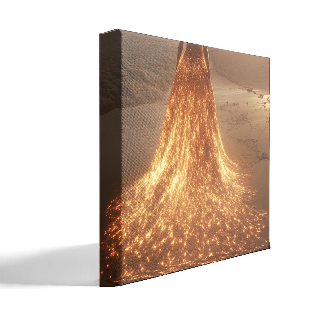 Hawaiian Goddess Island I Belly Dance Canvas Art 16 in x 16 in