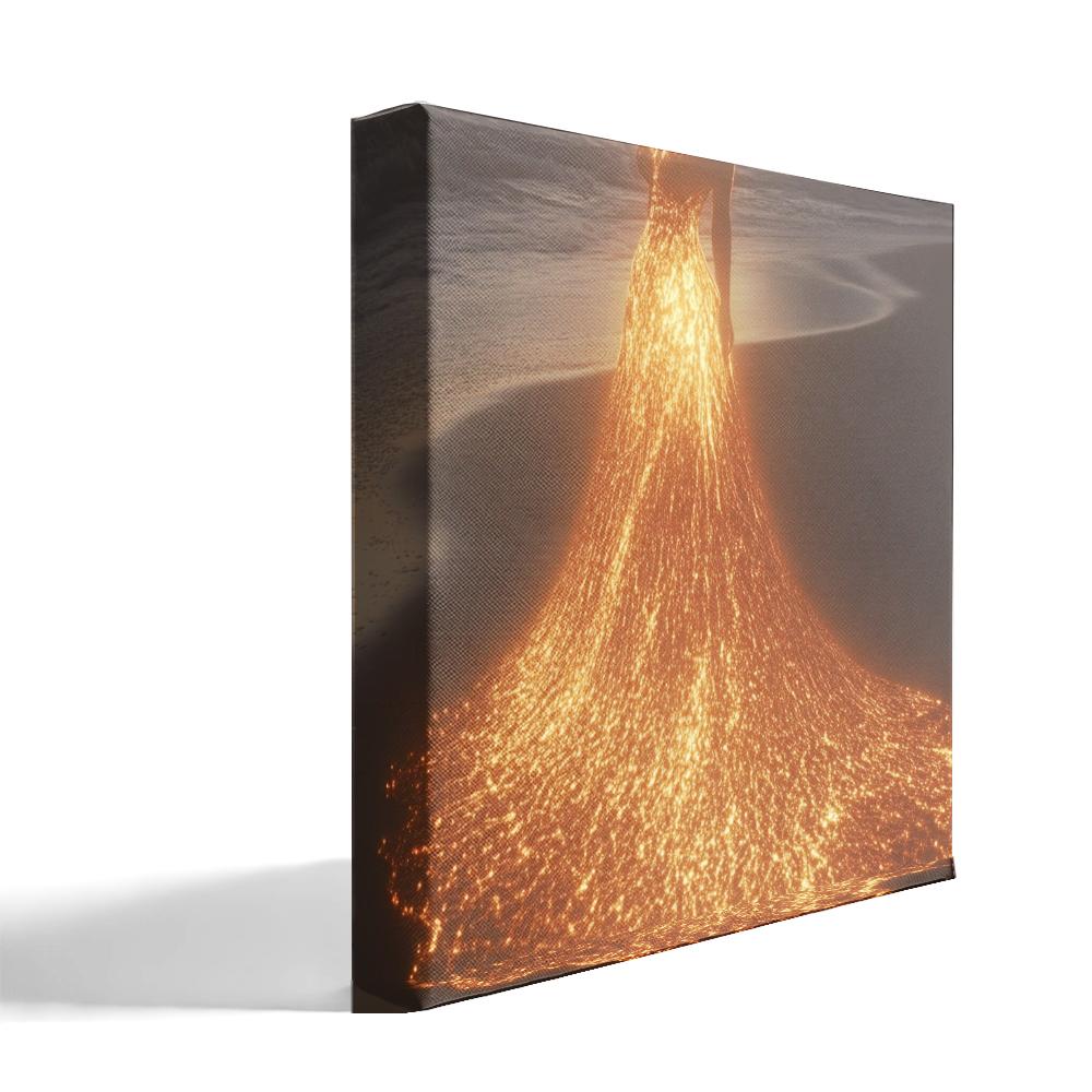 Hawaiian Goddess Island II Belly Dance Canvas Art 16 in x 16 in