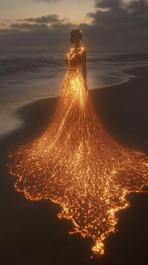 Hawaiian Goddess Island II Watercolor Purple - Belly Dance Art Download