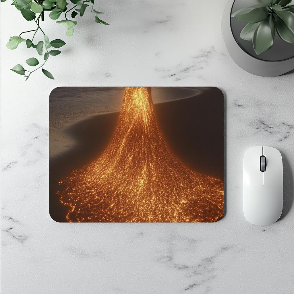 Hawaiian Goddess Island II Watercolor Purple - Belly Dance Office Decor | Mouse Pads