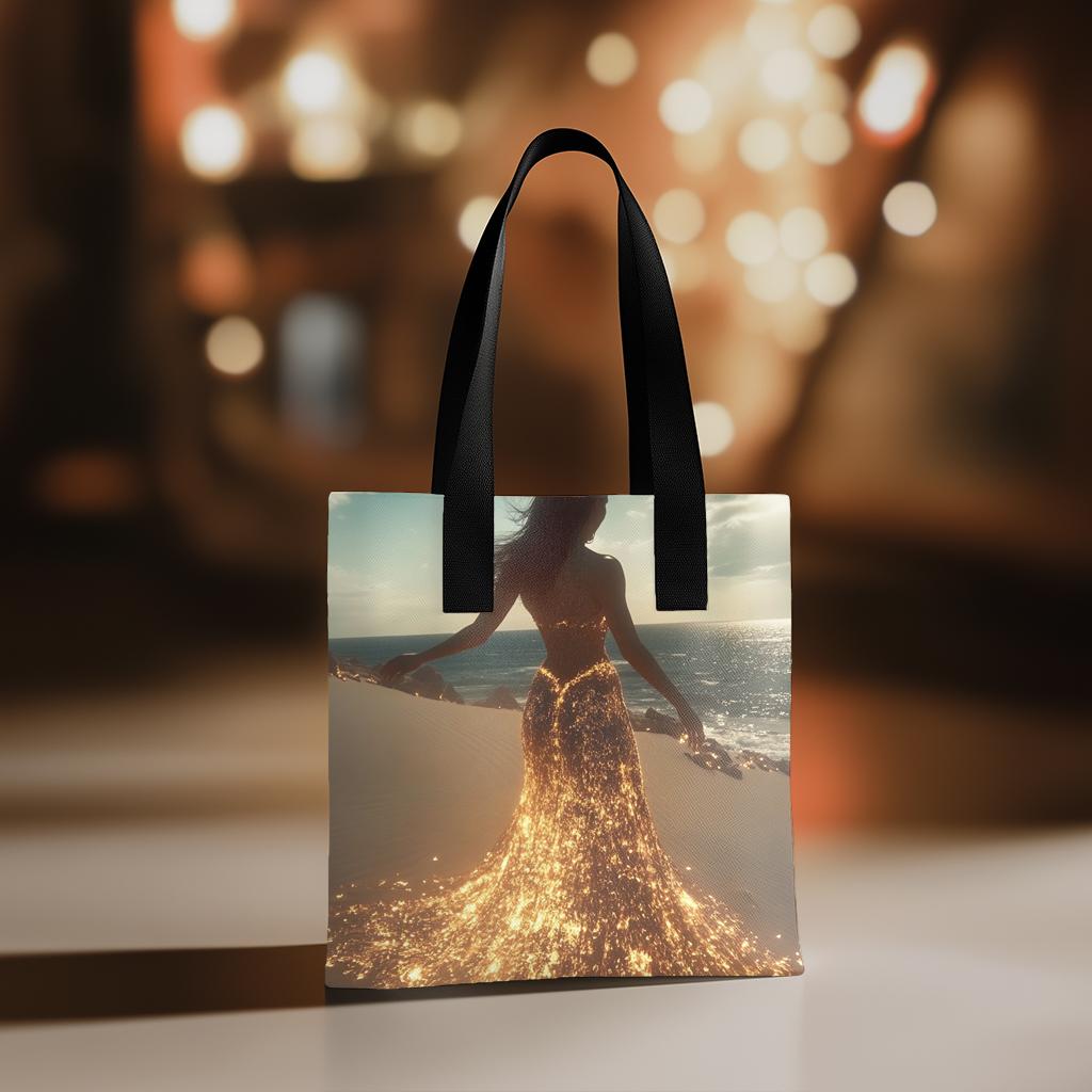 Hawaiian Goddess Island III Watercolor Purple - Belly Dance Fashion Tote Bag