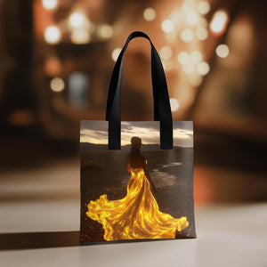 Hawaiian Goddess Island IV Watercolor Purple - Belly Dance Fashion Tote Bag