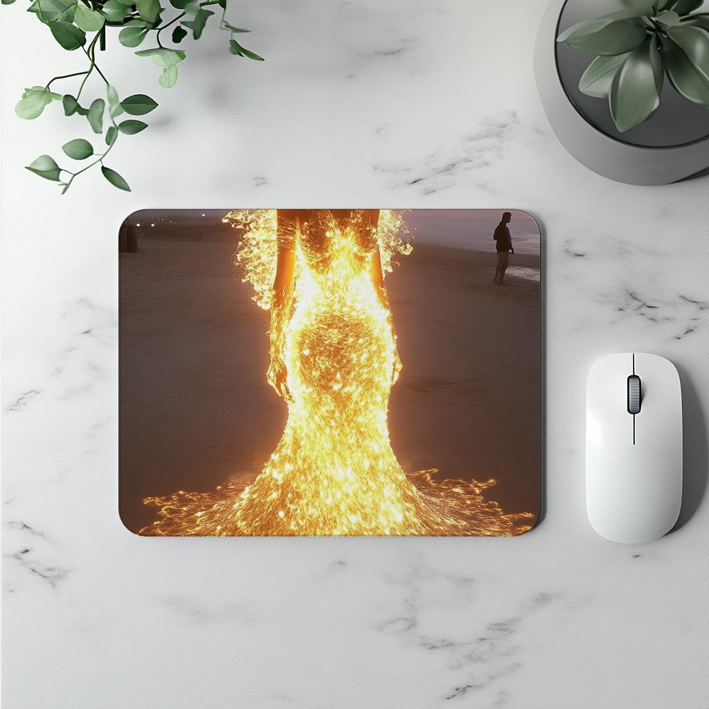 Hawaiian Goddess Island V Watercolor Purple - Belly Dance Office Decor | Mouse Pads