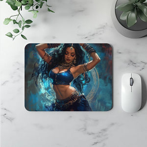 Kali in Blue I Vintage Red - Belly Dance Office Decor