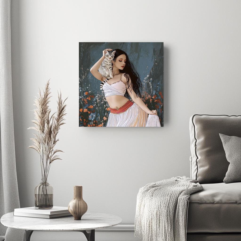 Kindred Soul I Belly Dance Canvas Art 16 in x 16 in