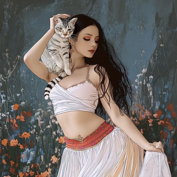 Kindred Soul I Watercolor Purple - Belly Dance Art Download