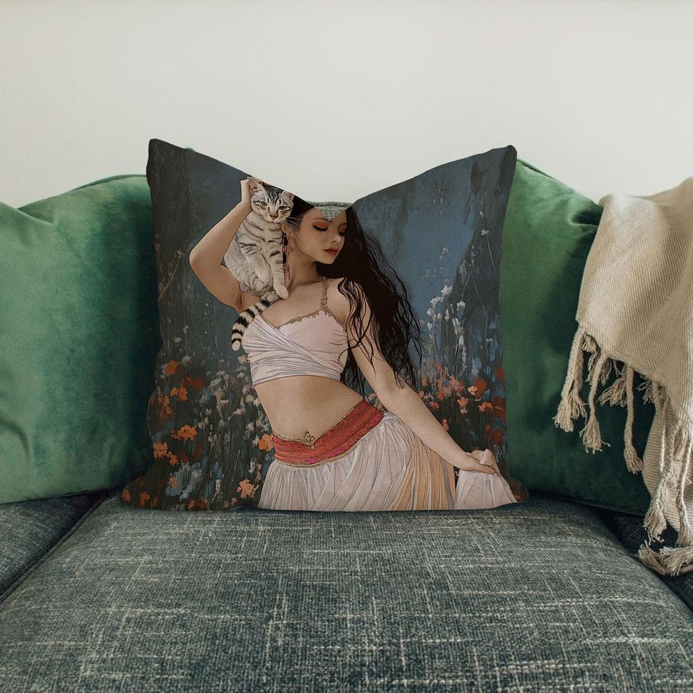 Kindred Soul I Belly Dance Throw Pillow 18 in x 18 in