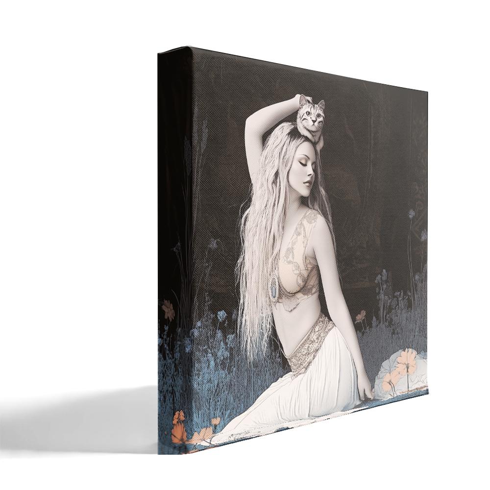 Kindred Soul II Belly Dance Canvas Art 16 in x 16 in