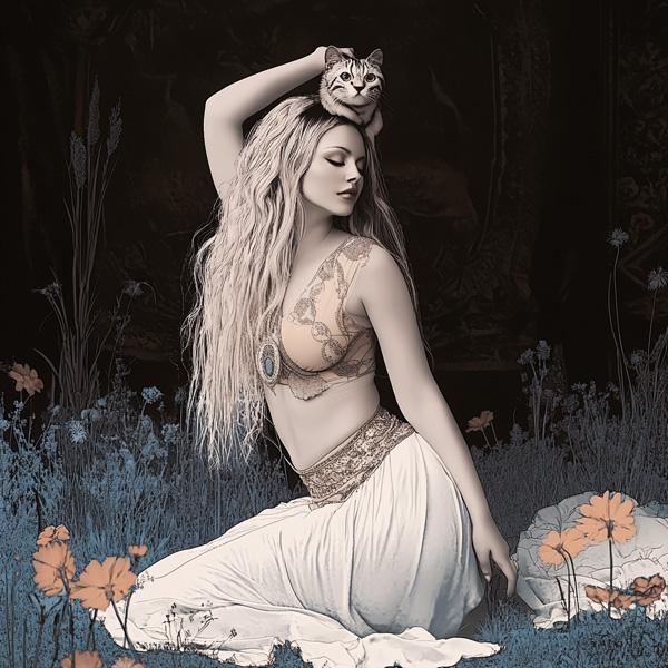 Kindred Soul II Watercolor Purple - Belly Dance Art Download