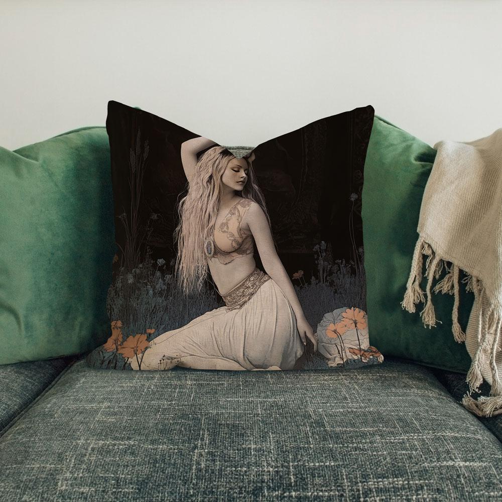 Kindred Soul Ii Belly Dance Throw Pillow 18 in x 18 in