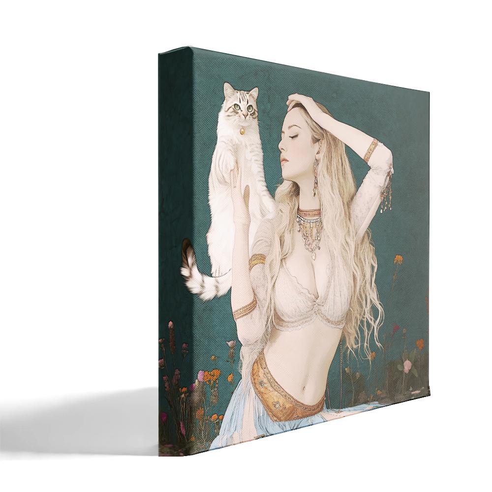 Kindred Soul III Belly Dance Canvas Art 16 in x 16 in