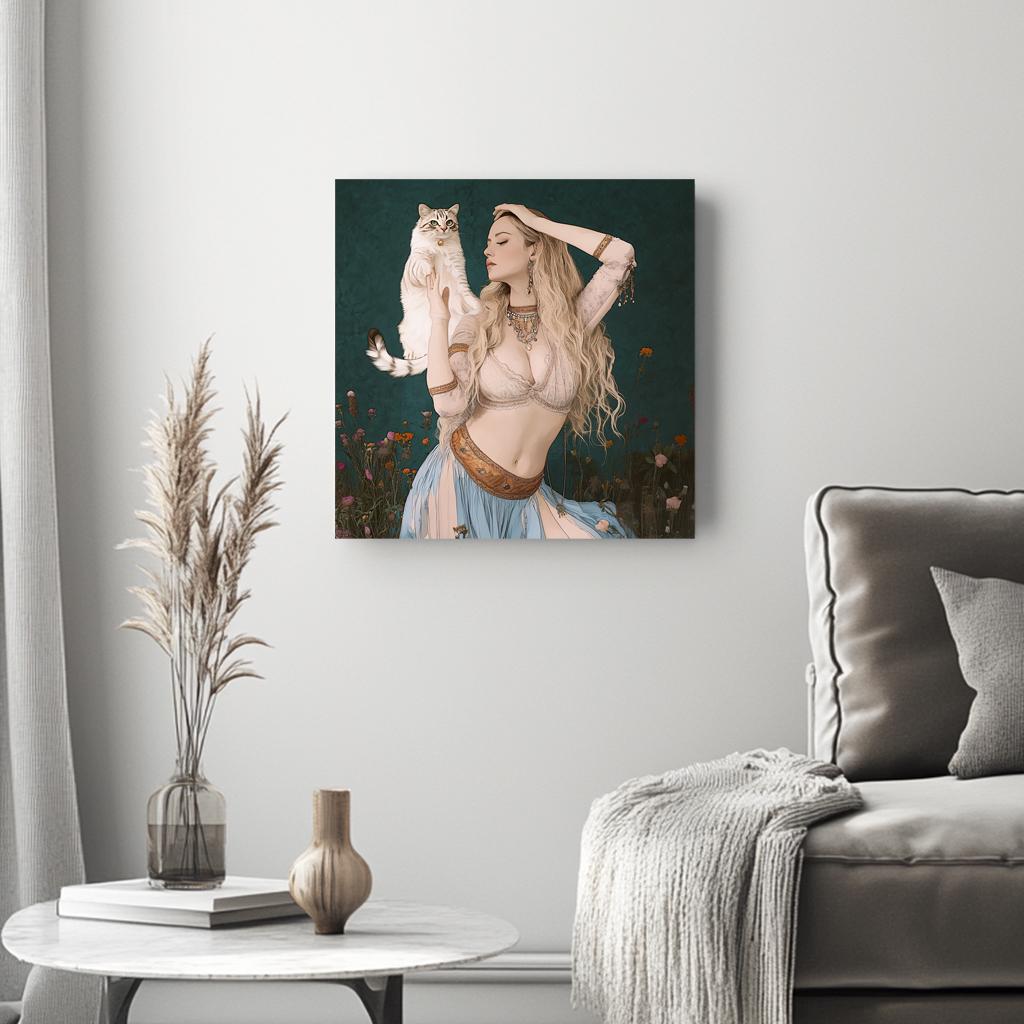 Kindred Soul III Belly Dance Canvas Art 16 in x 16 in