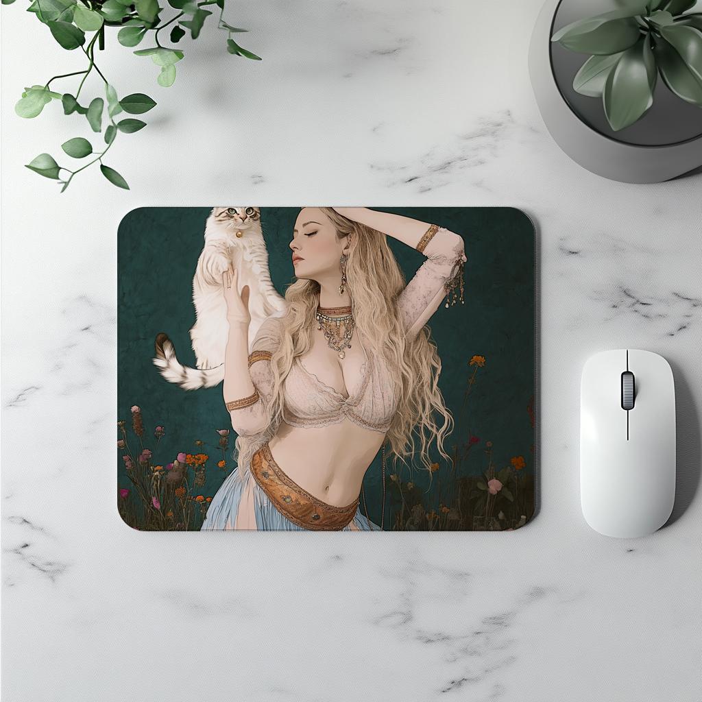 Kindred Soul III Watercolor Purple - Belly Dance Office Decor | Mouse Pads