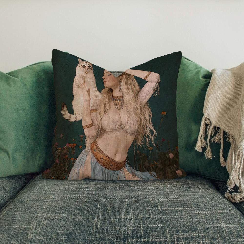 Kindred Soul Iii Belly Dance Throw Pillow 18 in x 18 in