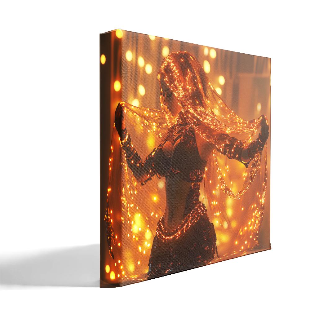 LED Embers I Belly Dance Canvas Art 16 in x 16 in